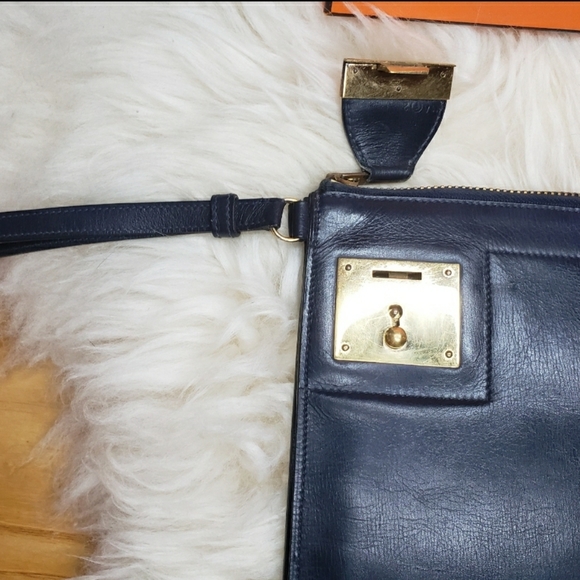 VTG Hermes Portfolio Leather Case w/ Wristlet - Picture 4 of 15